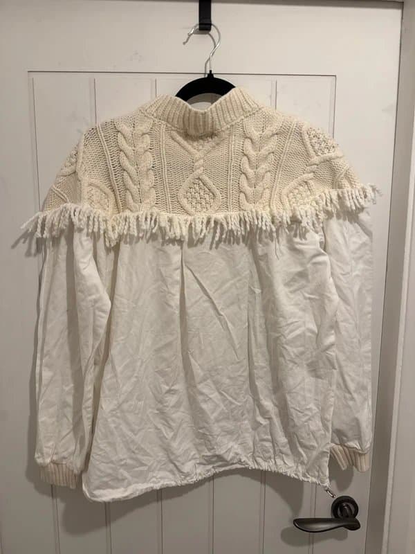 Never Fully Dressed White knit top