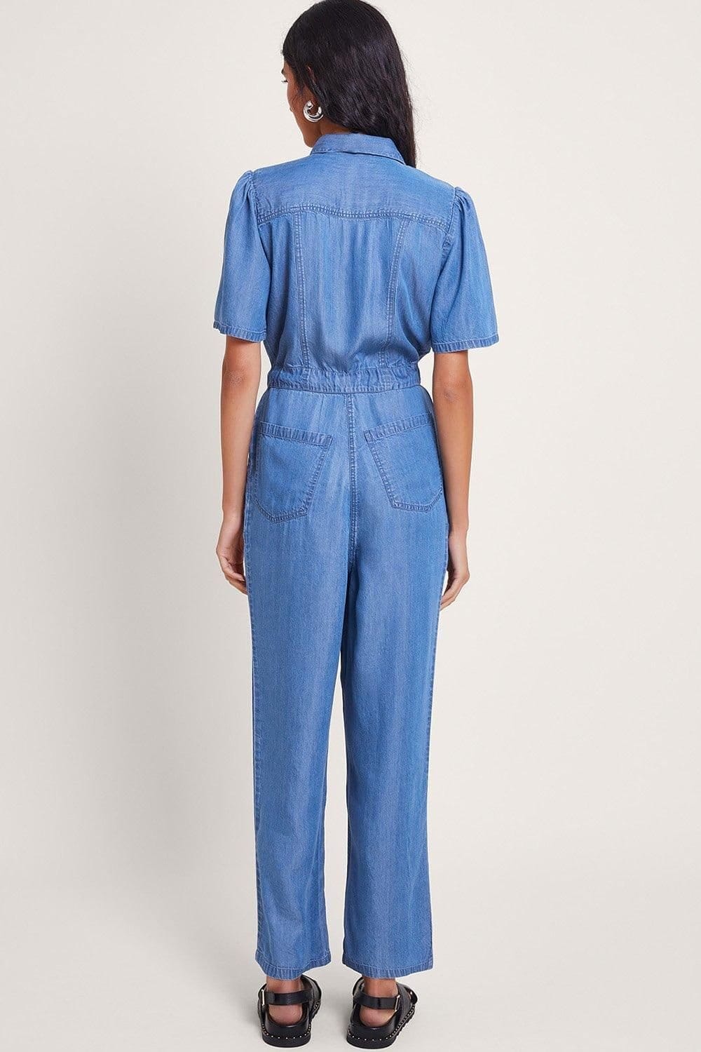 Monsoon Monsoon Women's Tara Denim Jumpsuit in Blue - 4