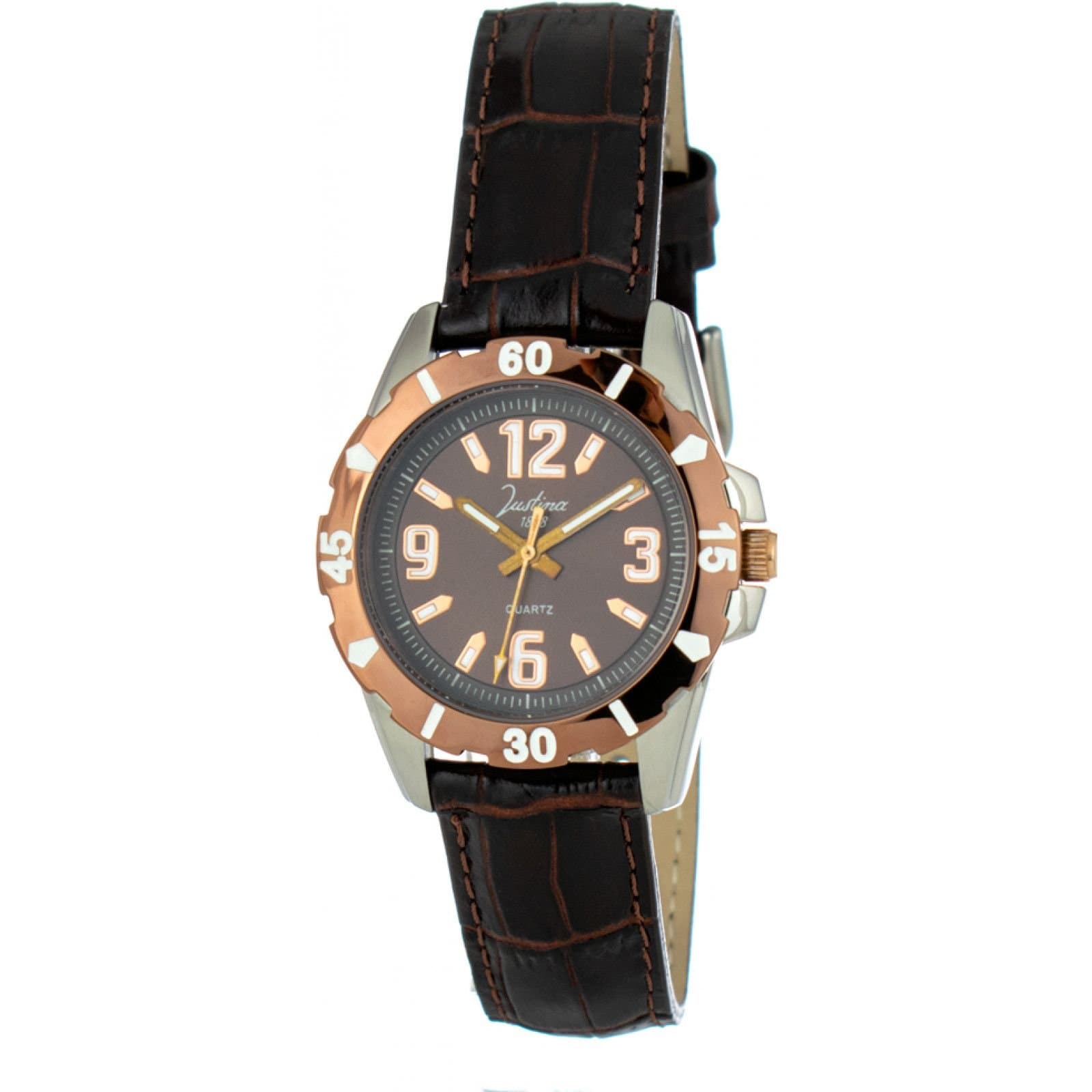 Justina Justina Women's 21985 32mm Quartz Watch in Brown