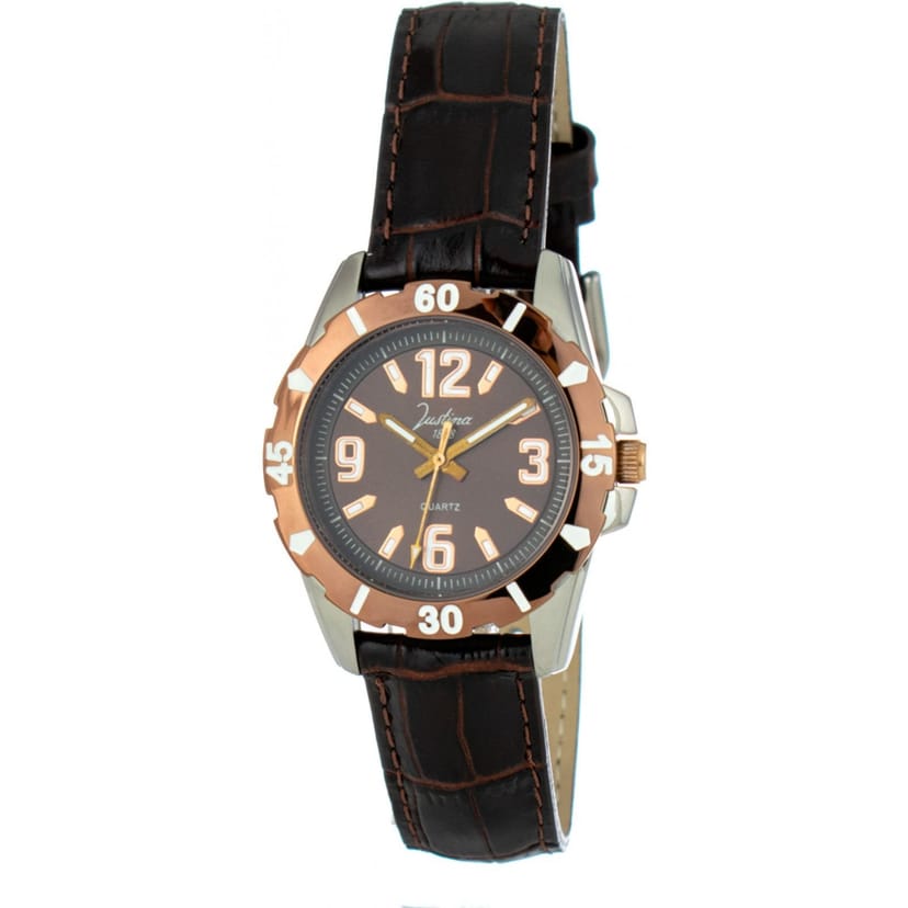 Justina Justina Women's 21985 32mm Quartz Watch in Brown - 1