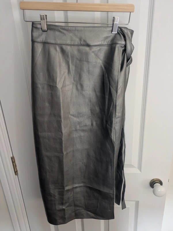 Never Fully Dressed Silver wrap skirt