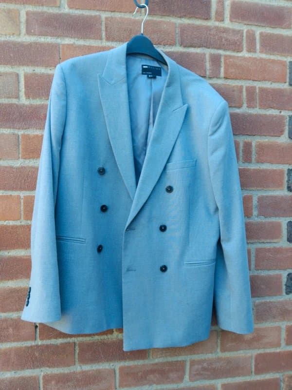 ASOS Asos Airforce Blue Linen Suit Blazer UK Size 42"