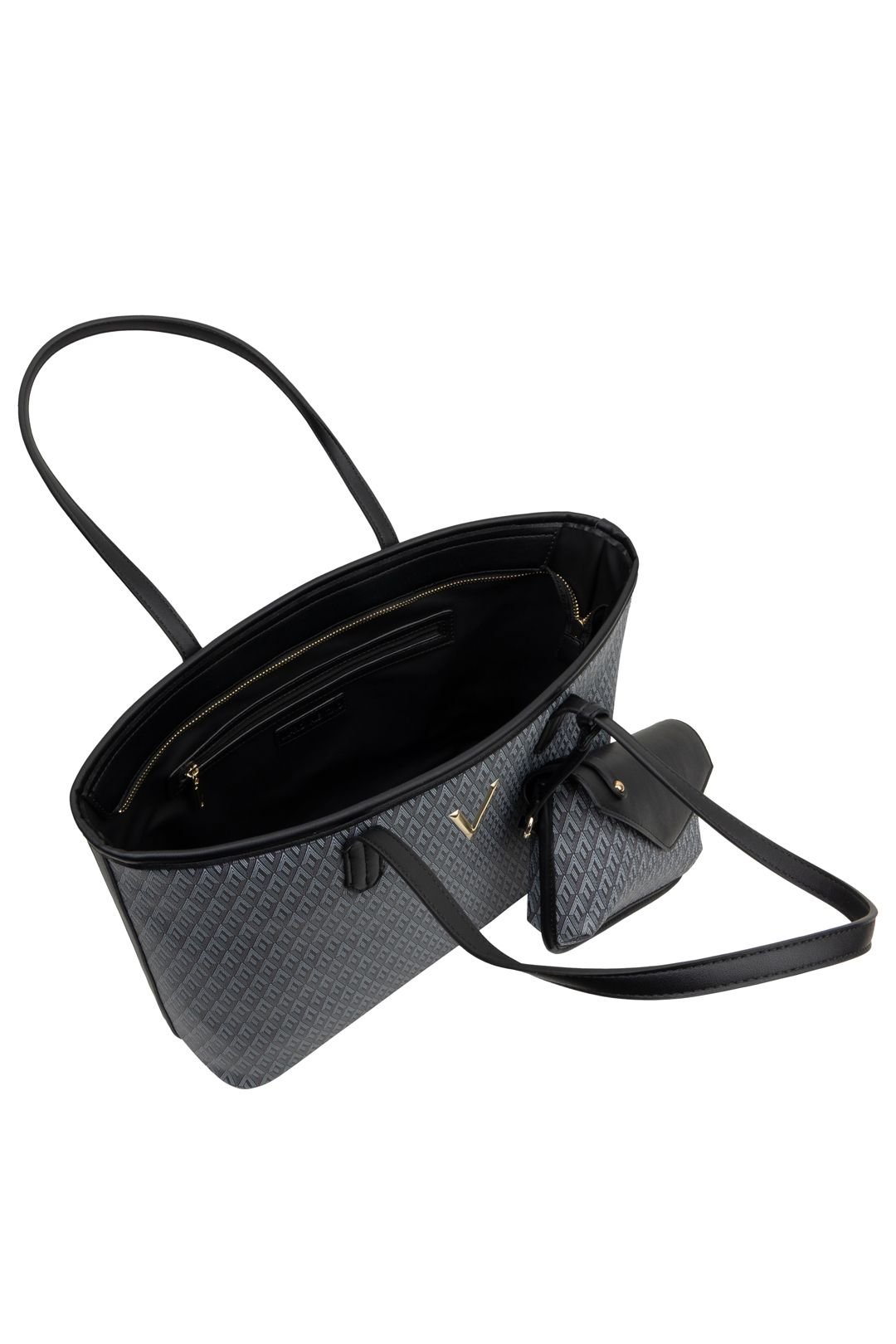 Valentino Bags Valentino Bags Women's Valentino Queen V Logo Shopper Nero - Multi in Black - 4