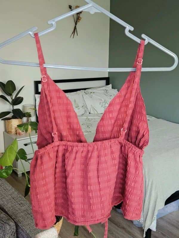 ASOS Asos Esmée pink raspberry baby doll top size 8