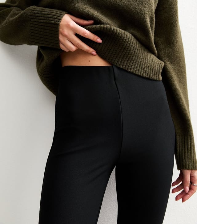 New Look Women's Black Ribbed Flared Trousers New Look - 2