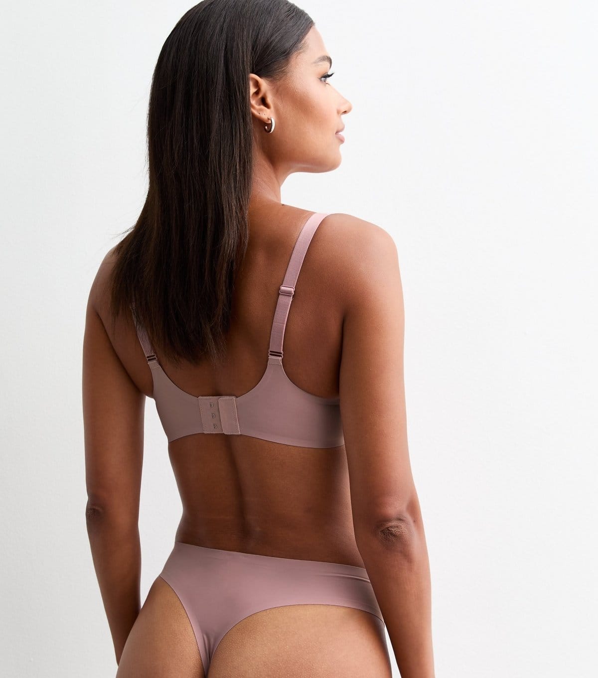 New Look Women's Pink Smooth High Waisted High Leg Thong New Look - 4