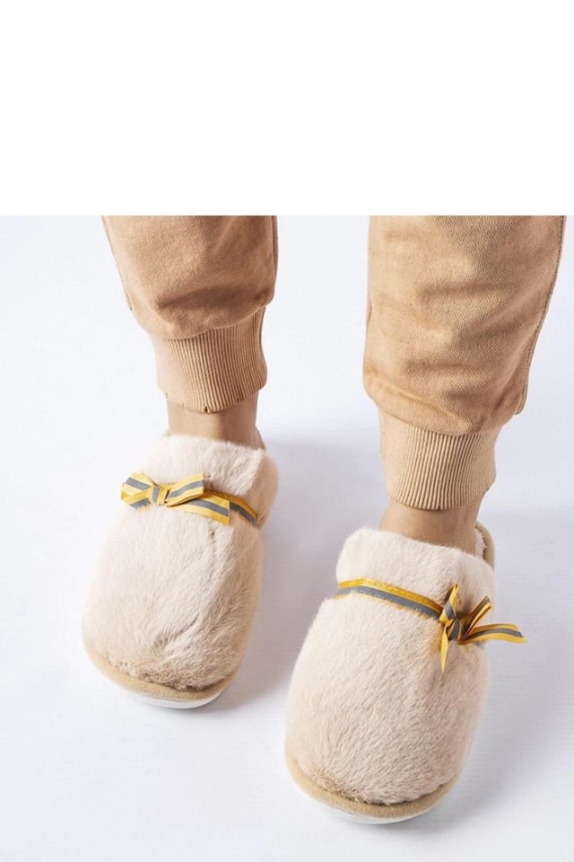 Love Lace Love Lace Women's Insulated Round Toe Slip On Slippers for Winter Warmth in Beige - 2