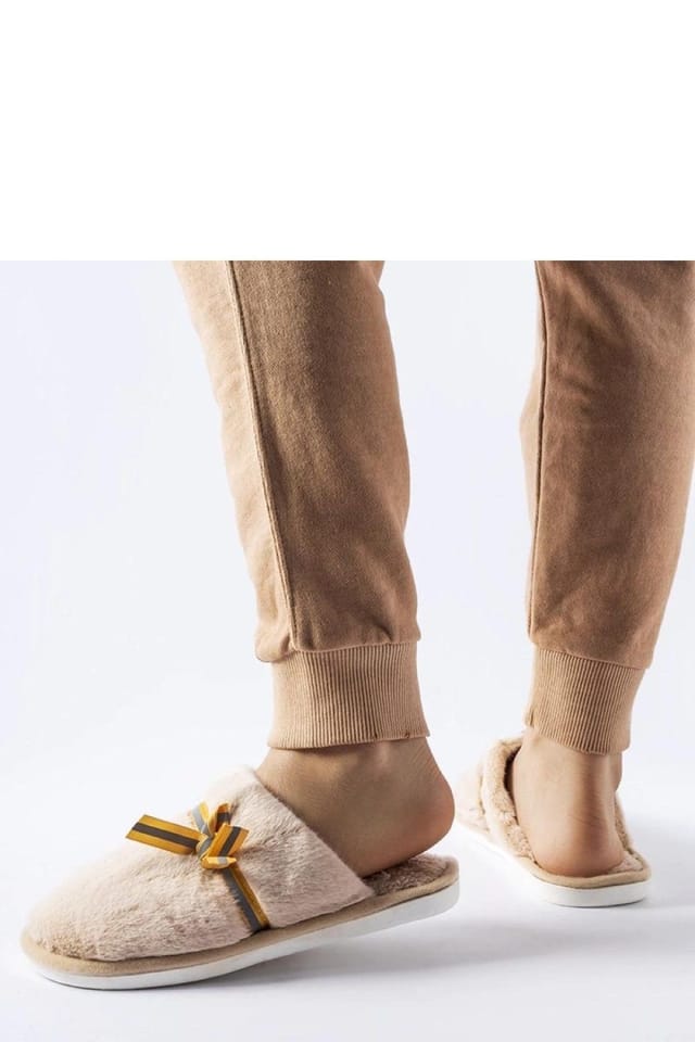 Love Lace Love Lace Women's Insulated Round Toe Slip On Slippers for Winter Warmth in Beige - 3