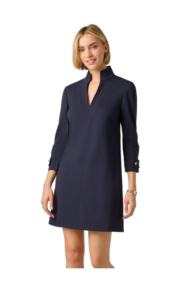 Adrianna Papell Adrianna Papell Women's Ponte Shift Dress in Navy - 2