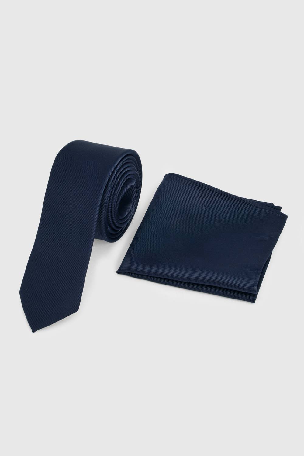 Burton Burton Men's Dark Navy Tie & Pocket Square - 1
