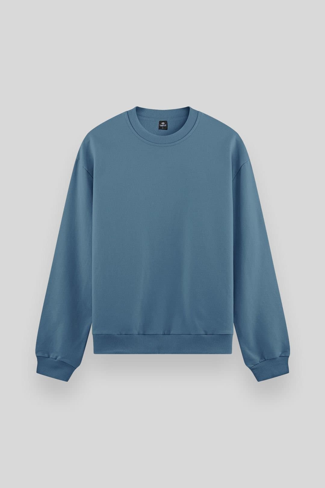Tommy Life Tommy Life Men's Plain Crew Neck Sweatshirt in Blue
