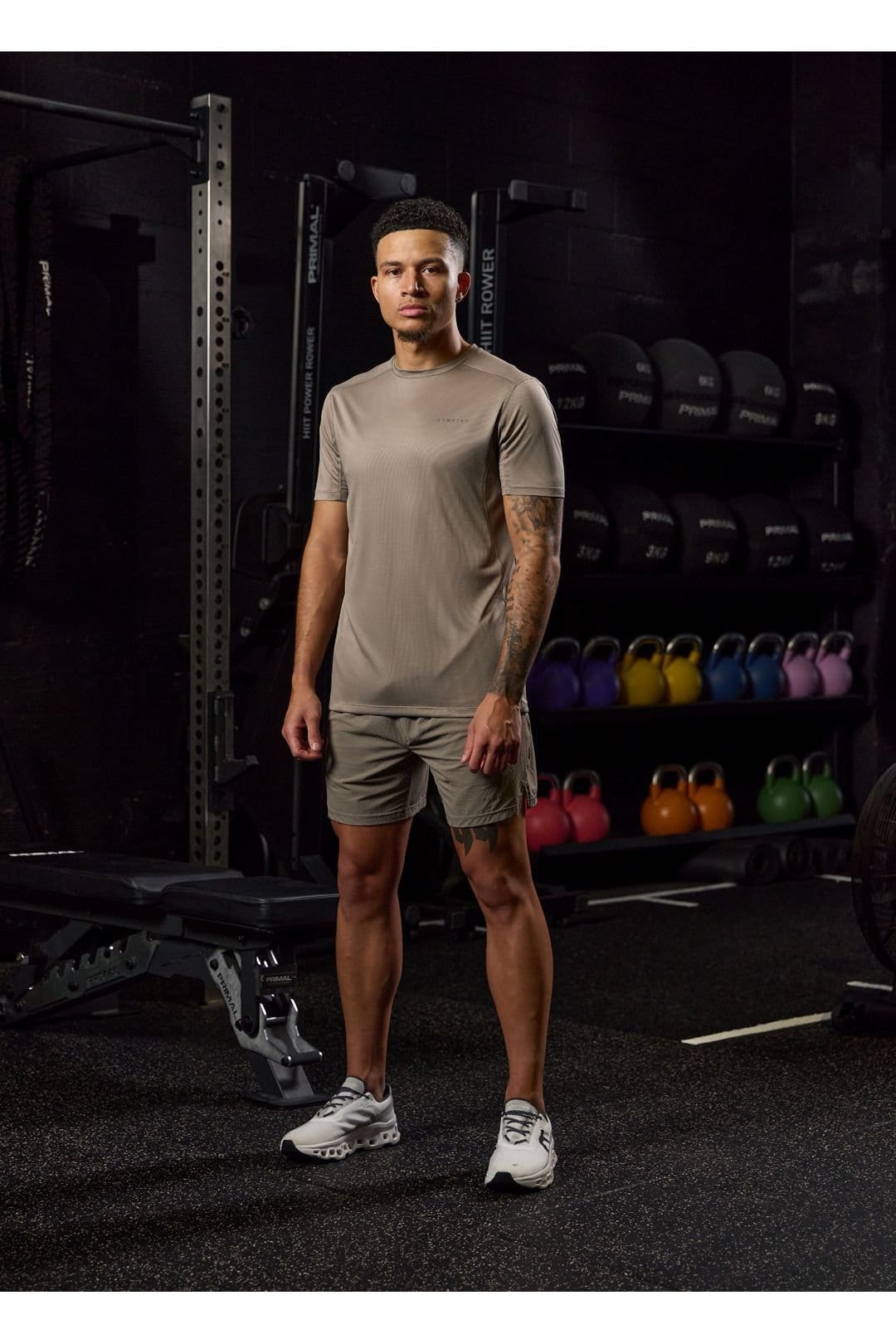 Gym King GYM KING Men's Energise Tee Truffle in Grey - 4