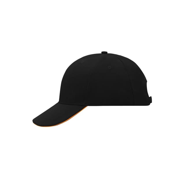 Myrtle Beach Myrtle Beach Men's 6 Panel Sandwich Peak Baseball Cap in Black - 3