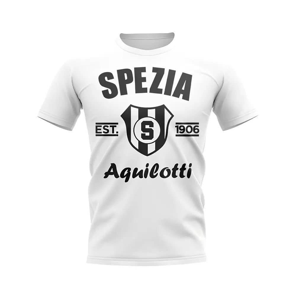 Spezia Spezia Men's Personalised Established Football T-Shirt in White