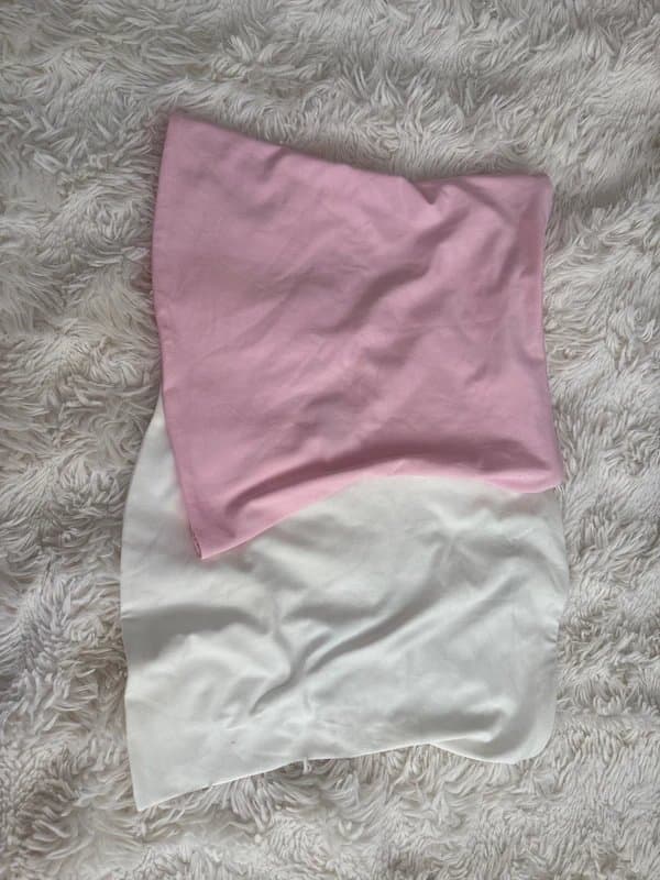 Bershka bershka pink&white tube tops