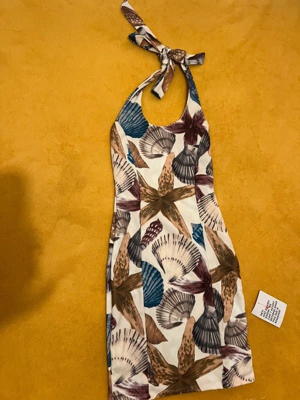 ASOS ASOS halter neck mini dress in shell print