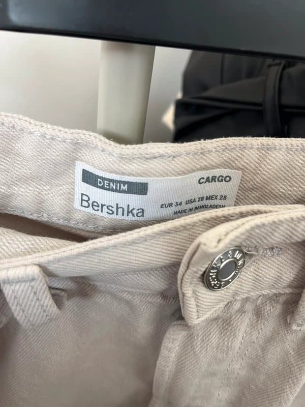 Bershka Bershka denim beige grey cargo pants