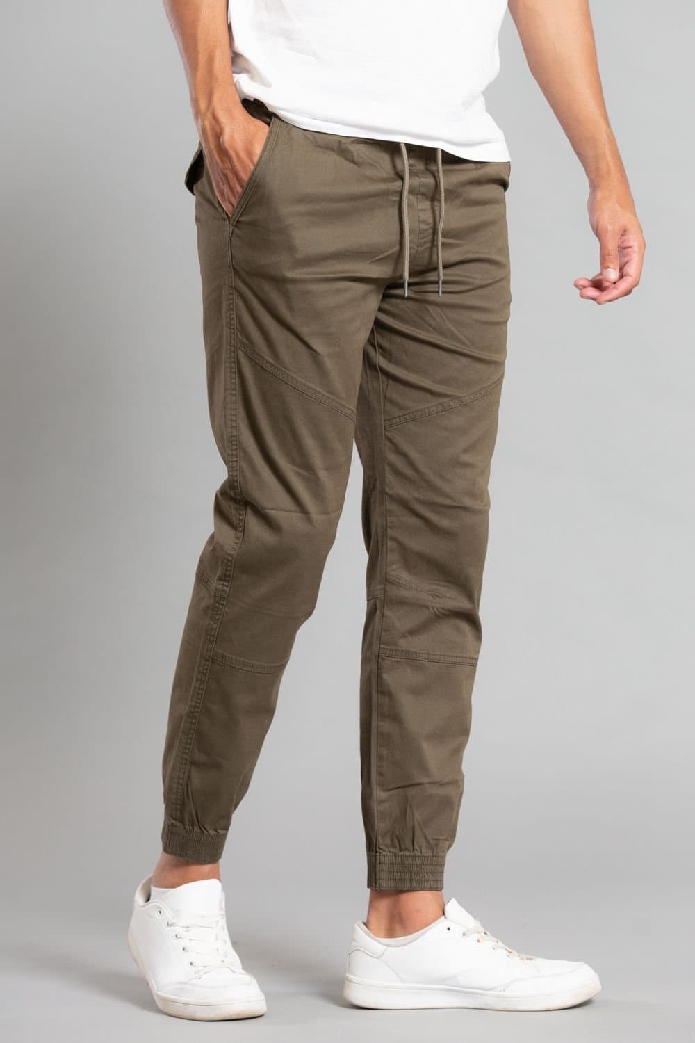 Tokyo Laundry Tokyo Laundry Men's Cotton Cuffed Trouser in Khaki