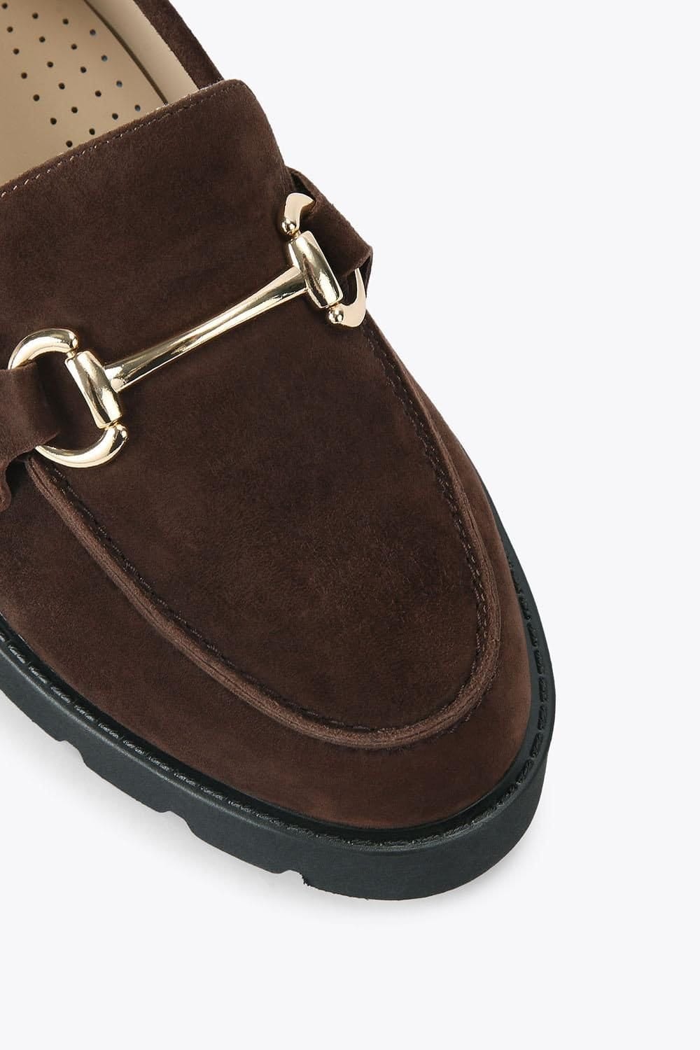 Carvela Carvela Women's 'Snap Chunky' Suede Flats in Brown - 4