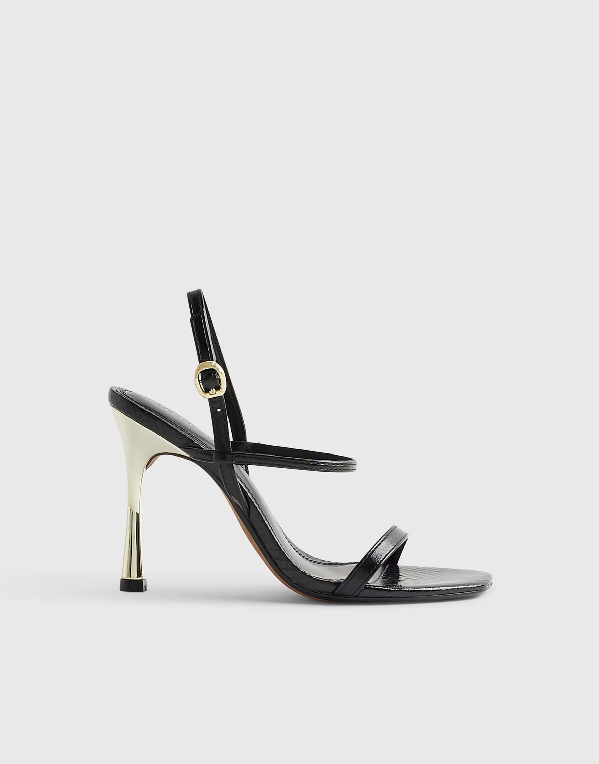 ASOS River Island Open back heeled sandals in black