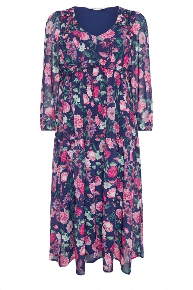 Yours Yours Women's Floral Long Sleeve Maxi Dress - 2