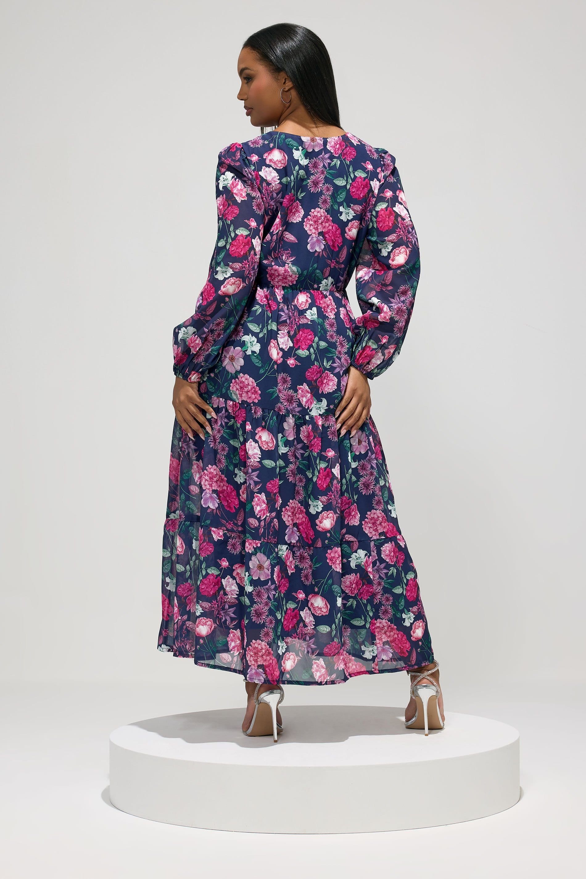 Yours Yours Women's Floral Long Sleeve Maxi Dress - 4