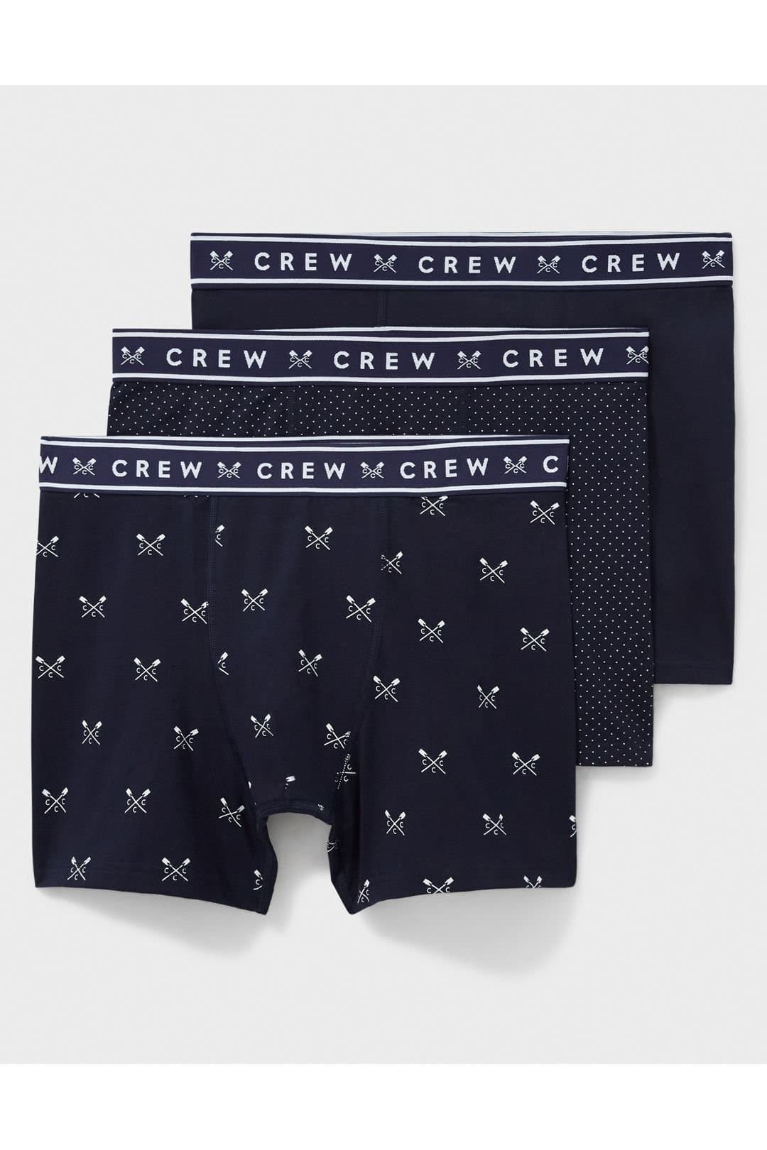 Crew Clothing Crew Clothing Men's 3Pk Jersey Boxer Navy Multi
