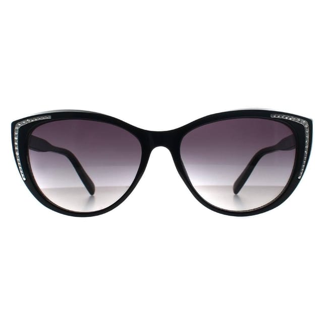 Guess Guess Women's Cat Eye Shiny Black Smoke Grey Gradient GO00006 - 2