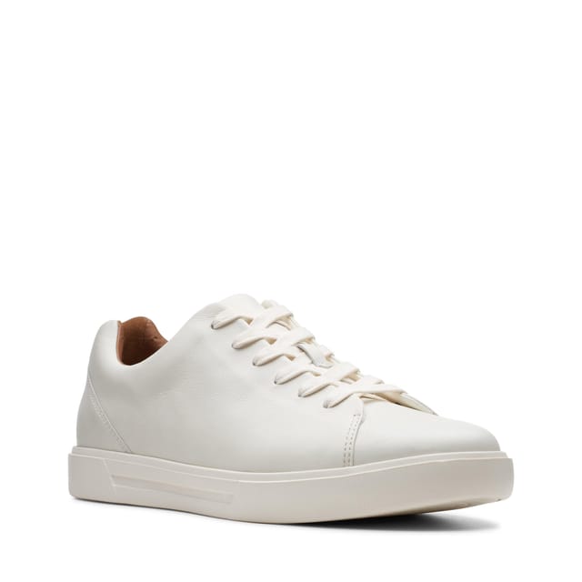 Clarks Clarks Men's Un Costa Lace White Leather Trainers, Lace Up - 2