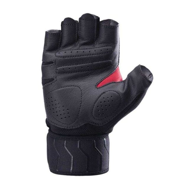 IQ IQ Men's Ibro Leather Fingerless Training Gloves in Black - 2