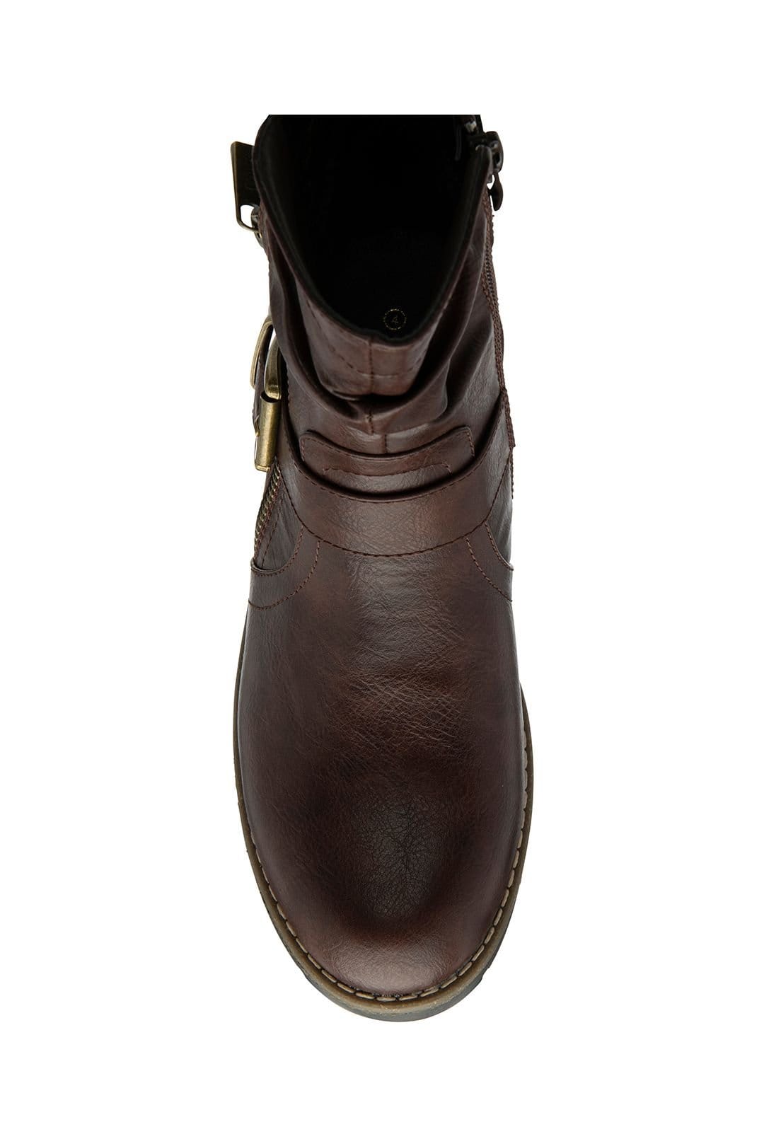 Lotus Lotus Women's Brown 'Jemma' Zip-Up Ankle Boots - 4