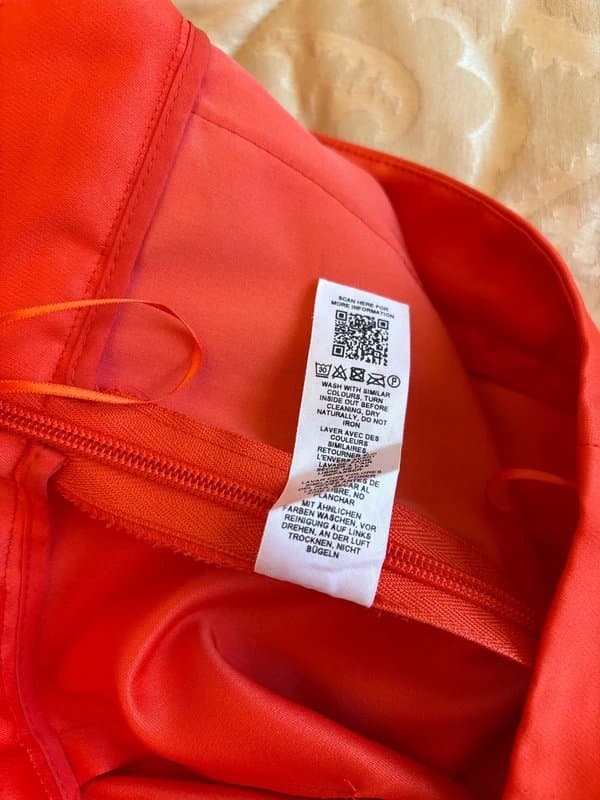 ASOS Asos Luxe satin bright orange trousers size 12