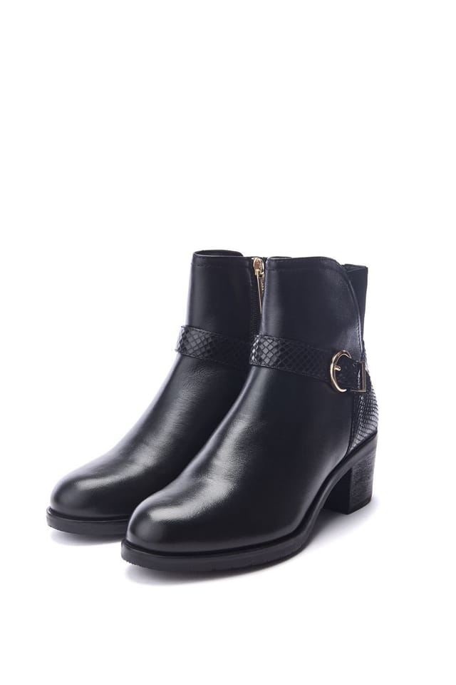 Moda In Pelle Moda In Pelle Women's 'Leighton' Leather Heeled Boots in Black - 2