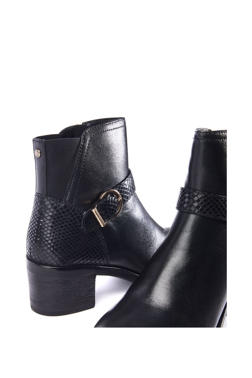 Moda In Pelle Moda In Pelle Women's 'Leighton' Leather Heeled Boots in Black - 4