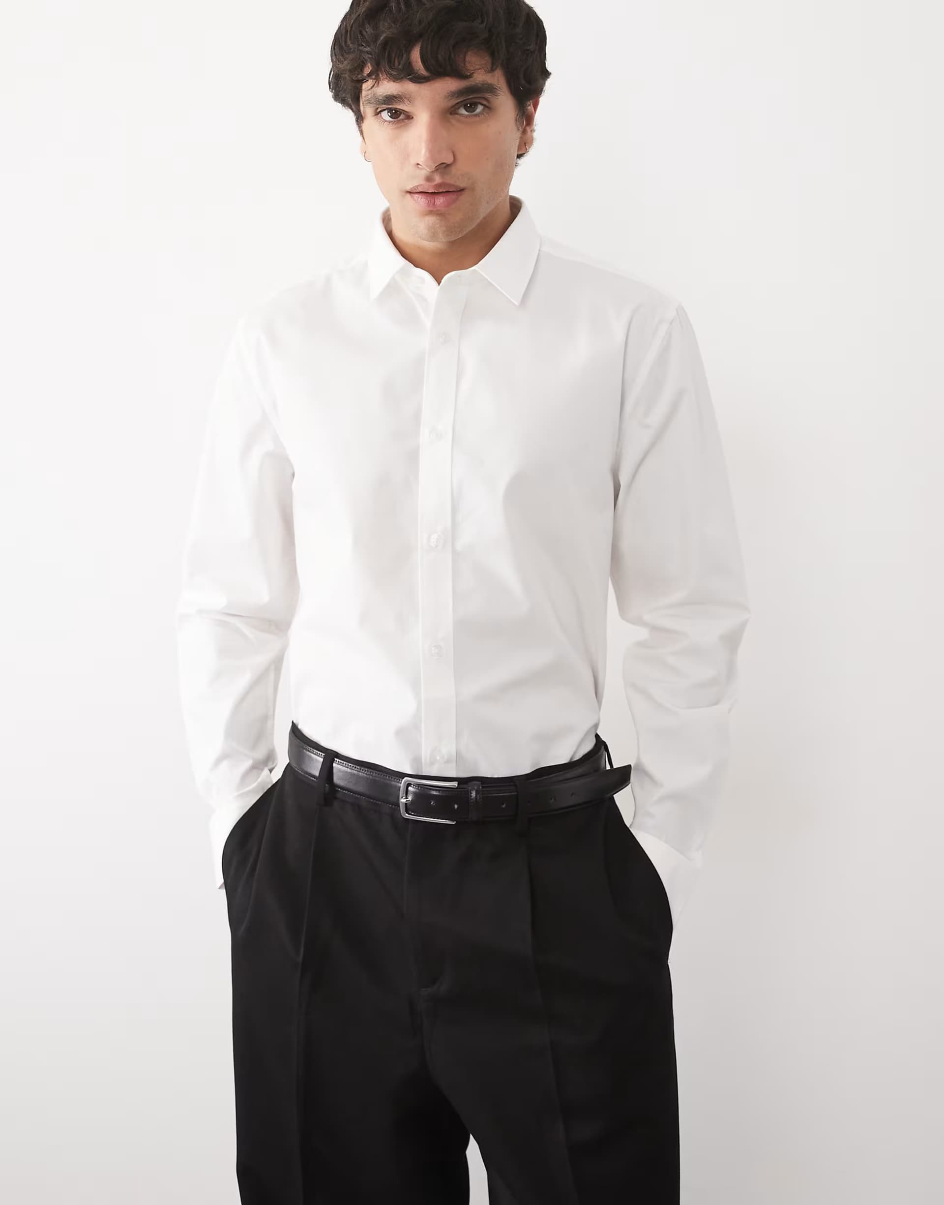 ASOS ASOS DESIGN regular fit smart shirt in white