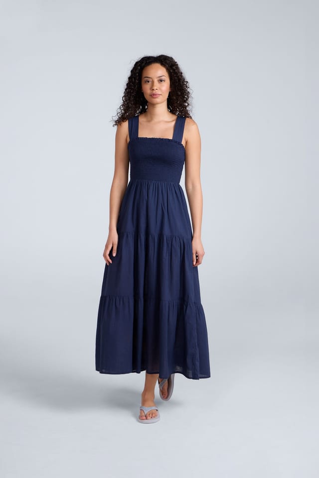 Animal Animal Women's 'Mabel' Lightweight Stretchy Sleeveless Flattering Fit Maxi Dress in Navy - 2