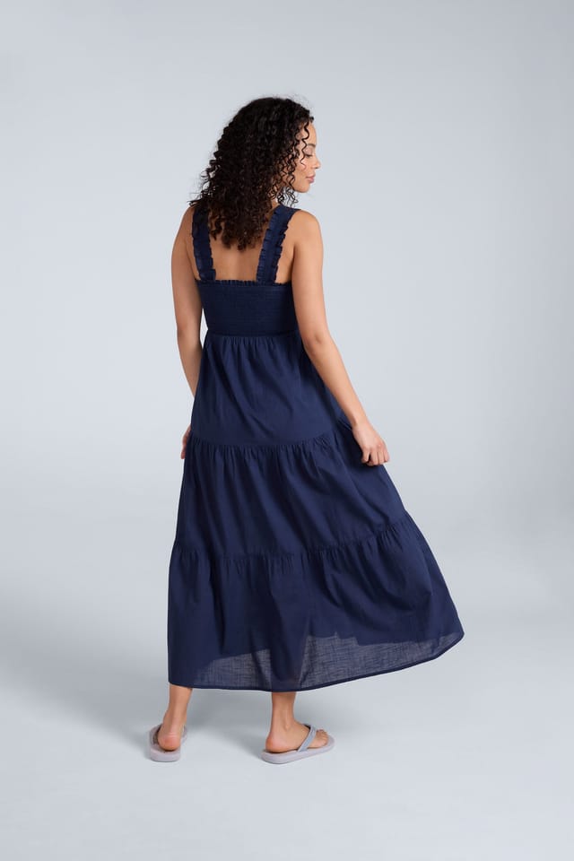 Animal Animal Women's 'Mabel' Lightweight Stretchy Sleeveless Flattering Fit Maxi Dress in Navy - 3