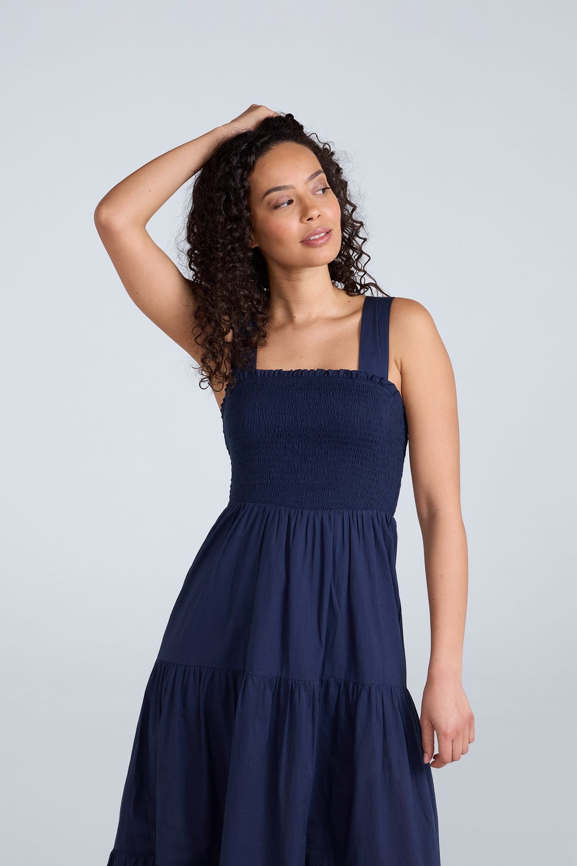 Animal Animal Women's 'Mabel' Lightweight Stretchy Sleeveless Flattering Fit Maxi Dress in Navy - 4