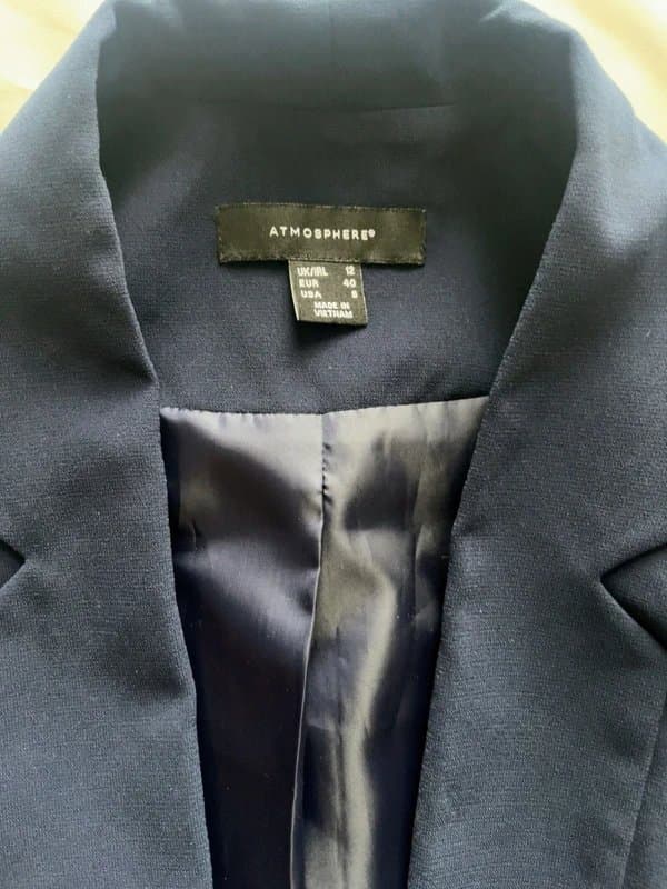 Atmosphere Atmosphere Navy Open Front Blazer Jacket Tailored Smart Office Work UK 12