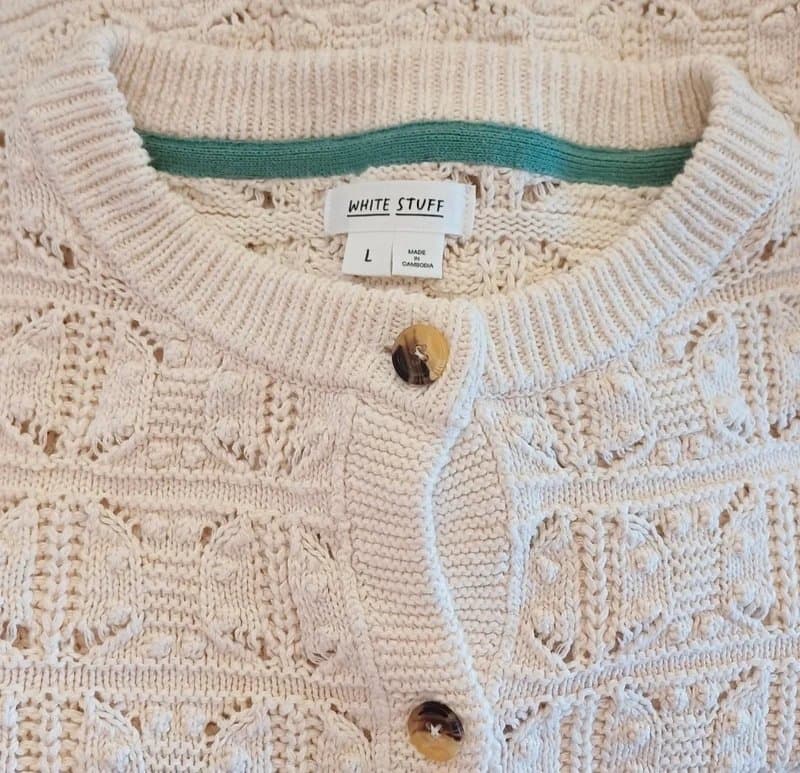 White Stuff White Stuff 100% Organic Cotton Waistcoat- size L