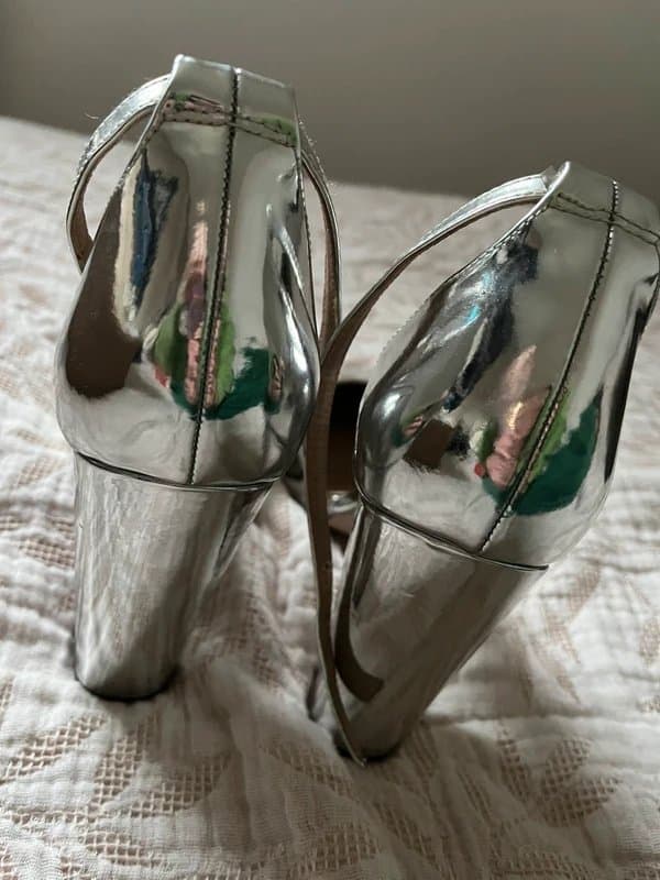 ASOS ASOS Metallic Silver Heels – Size 39