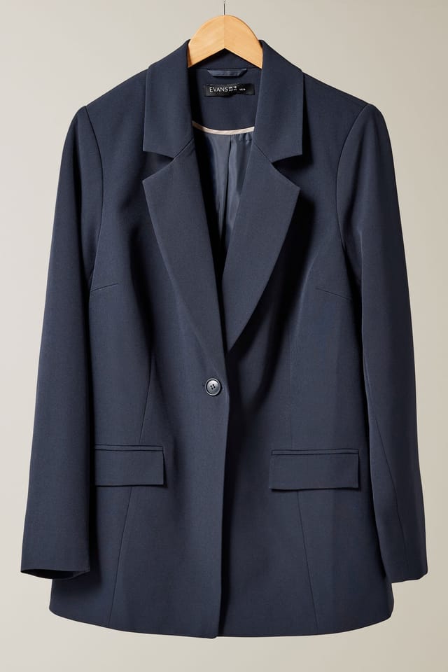 Evans Evans Women's Fully Lined Blazer in Blue - 2