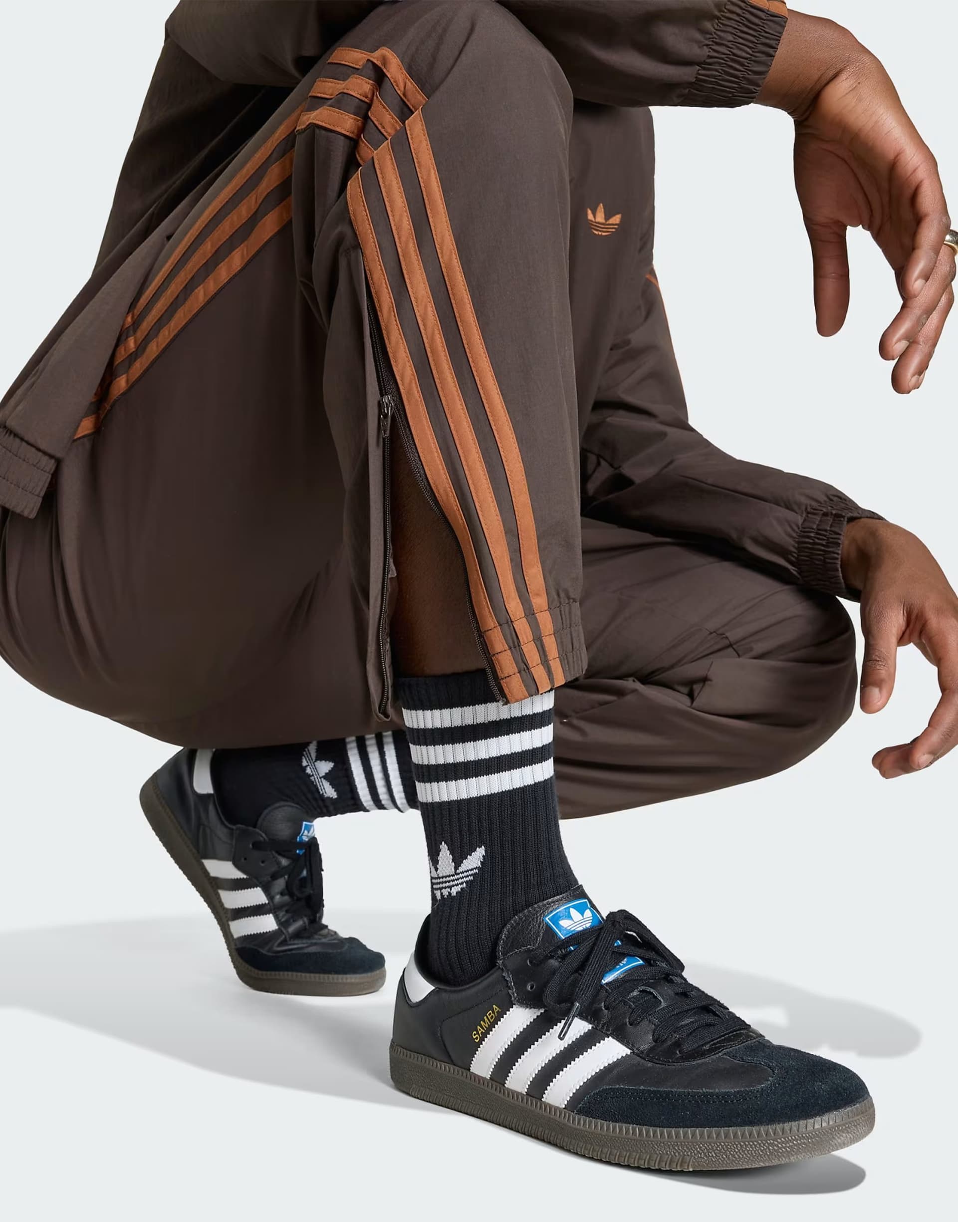 ASOS adidas Originals Firebird woven track pants in branch