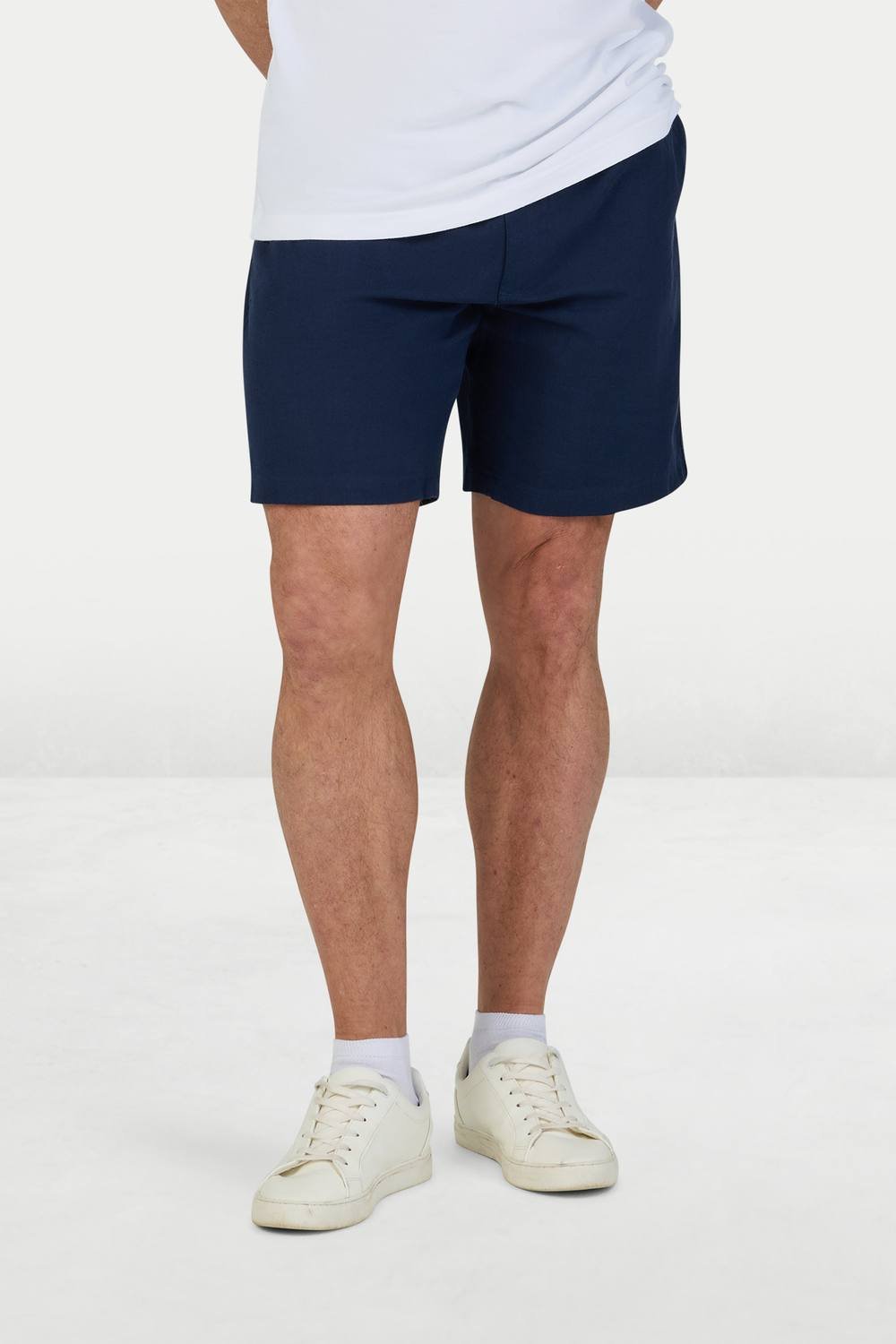 raging bull Raging Bull Men's Stretch Waist Linen Short in Navy - 3