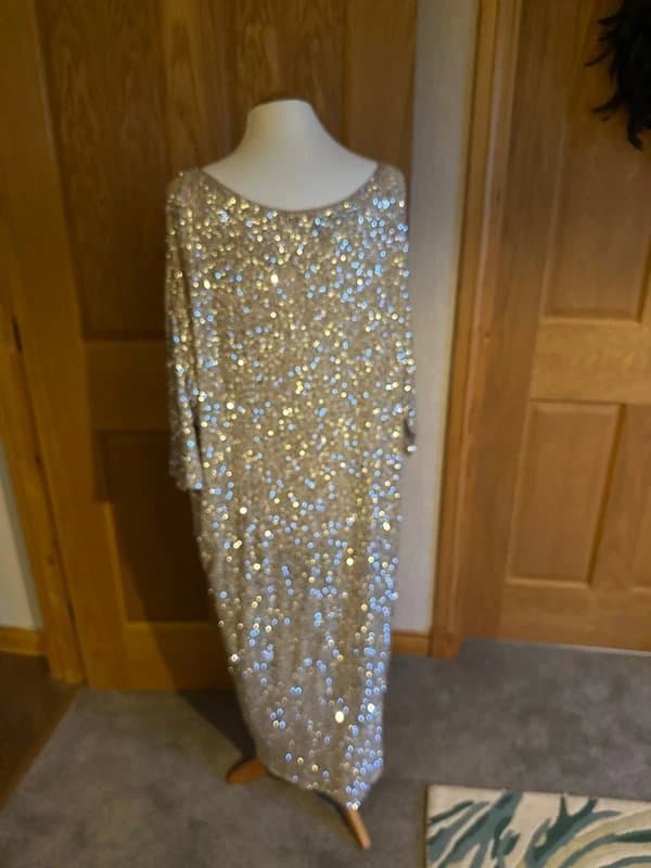 Never Fully Dressed Gold sequin dress