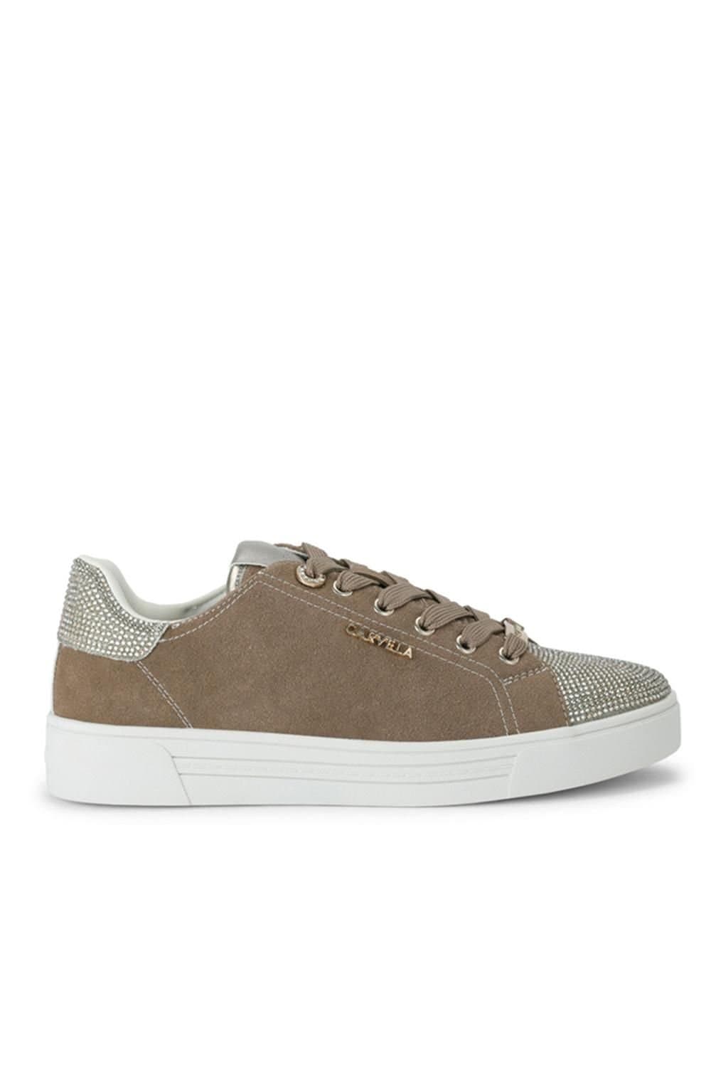 Carvela Carvela Women's 'Daze Toe Cap' Suede Trainers in Taupe