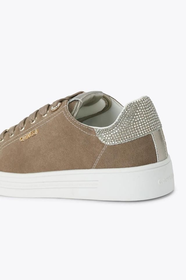 Carvela Carvela Women's 'Daze Toe Cap' Suede Trainers in Taupe - 3