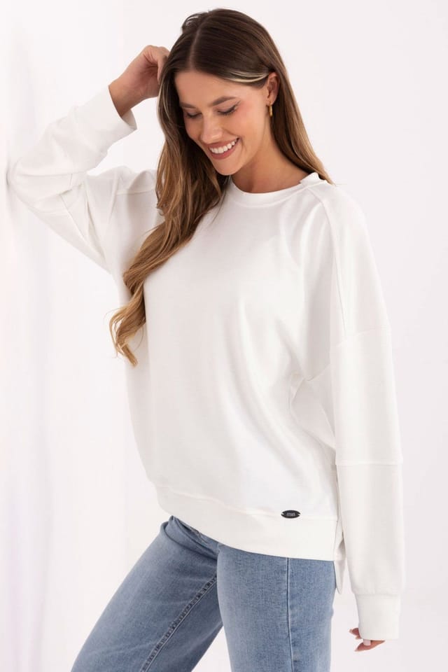 Love Lace Love Lace Women's Buttery Soft Viscose Elastane Round Neck Top in White - 2