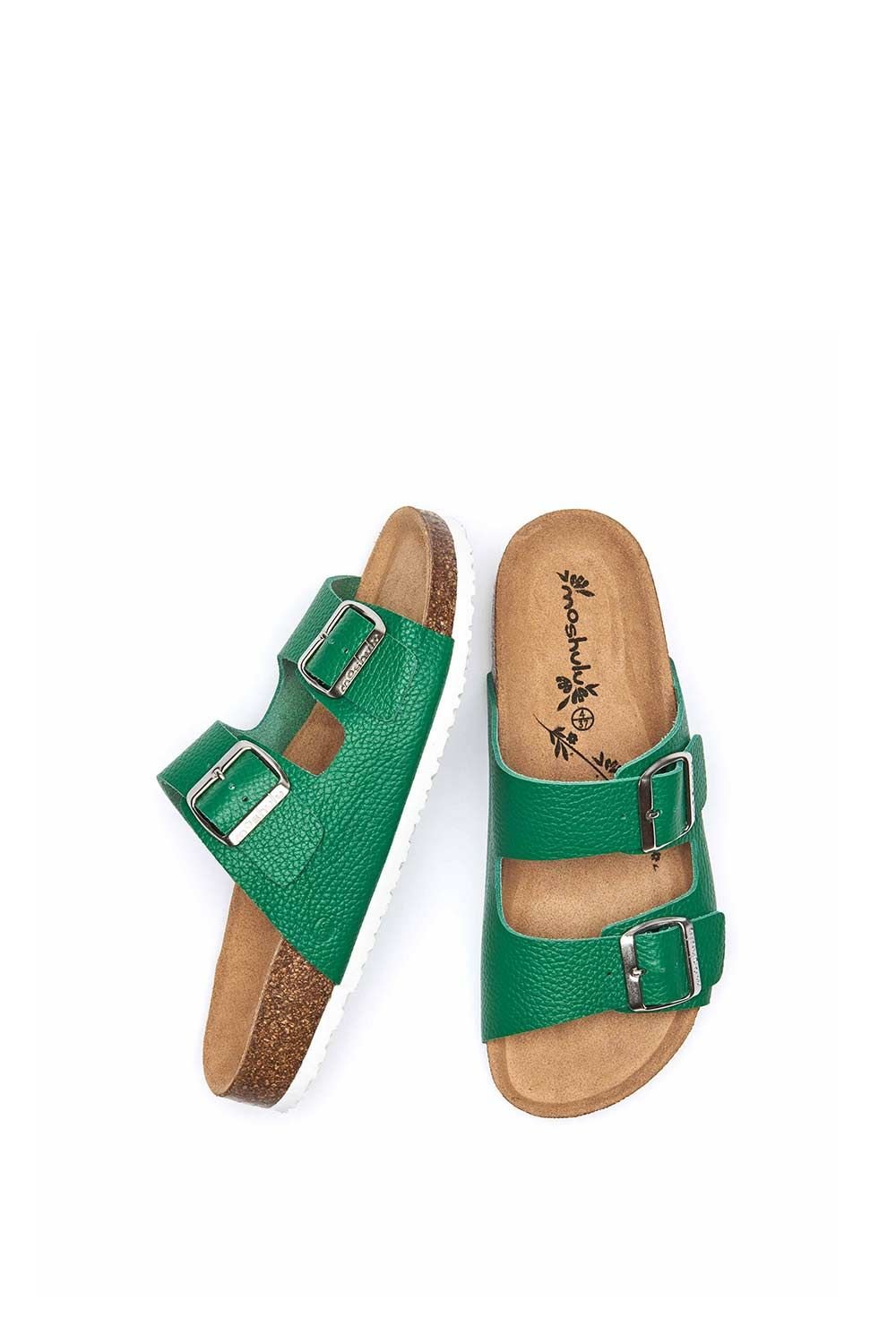 Moshulu Moshulu Women's 'Bavaria Bright' Colourful Cork Footbed Sandals in Emerald - 2