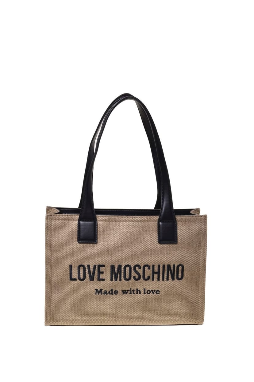 Love Moschino Love Moschino Women's Woven Tote Bag Natural - 1